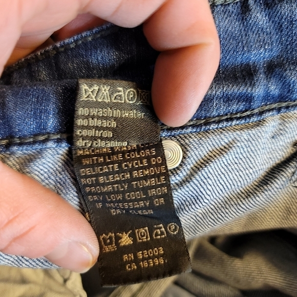 RARE Burberry Vintage Wide Leg Jean Trousers Sz 28 - Picture 4 of 10